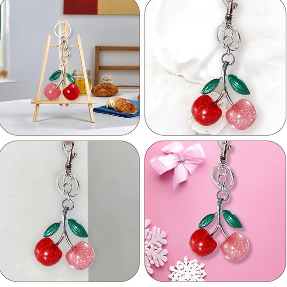 🔥Two color cherry bag charm🔥 - Picture 3 of 4